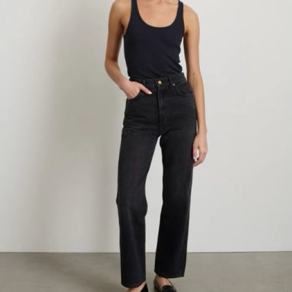 SOLD - NWT - B-SIDES Jeans Louis High Slim in Stil Black size 25